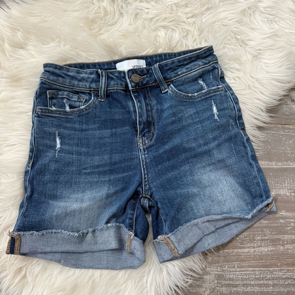 Vervet LORETTA High Rise Midi Shorts - Picture 1 of 3